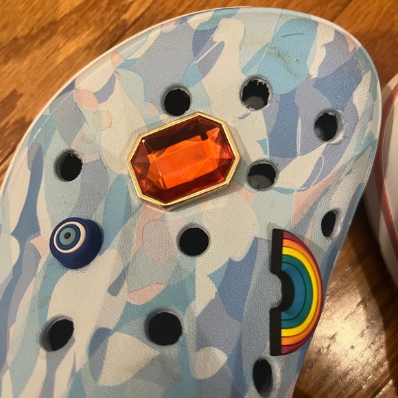 Crocs BAYABAND Blue Camo Round Toe Slip On Comfort - Mens Size 6 women size 8 - Picture 6 of 7